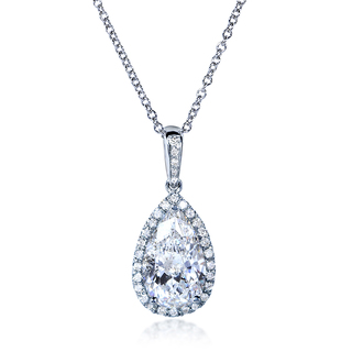 PENDANTS pear halo pendant